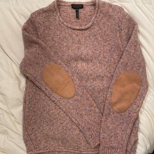 Rag & Bone Francie Marled Pink Sweater with Elbow Pads
